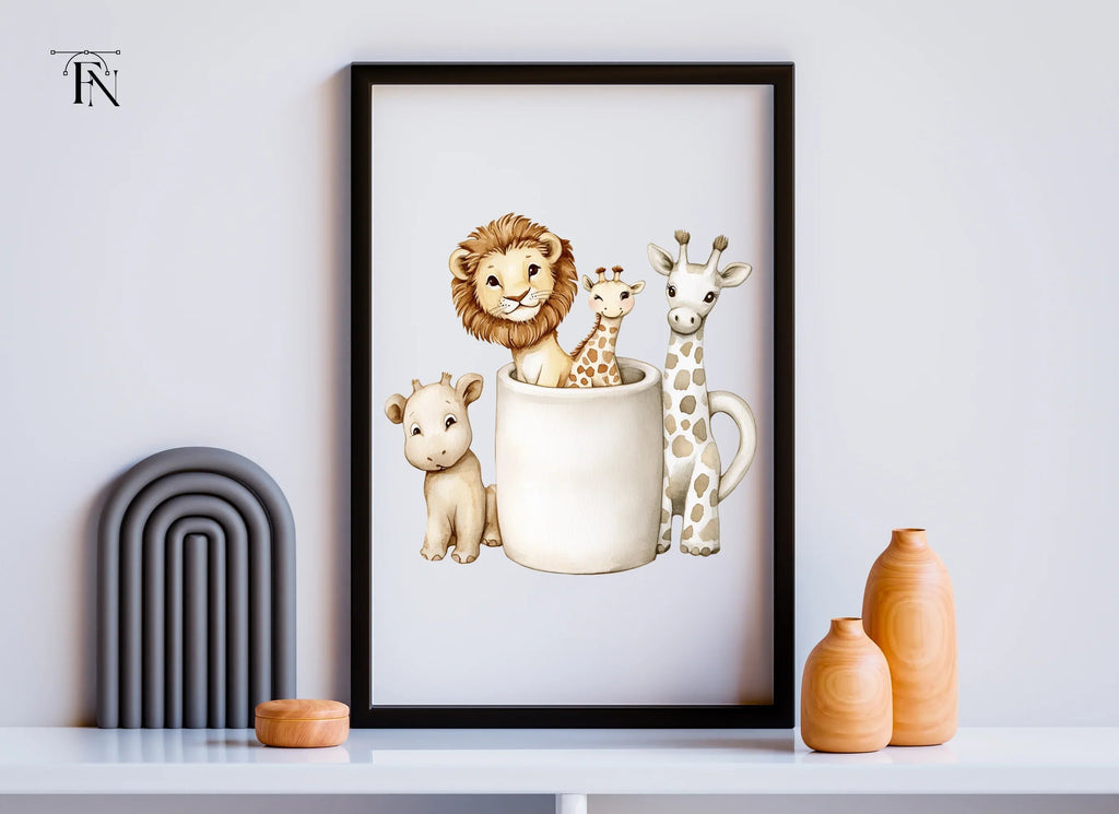 Cute Safari Animals Clipart Bundle