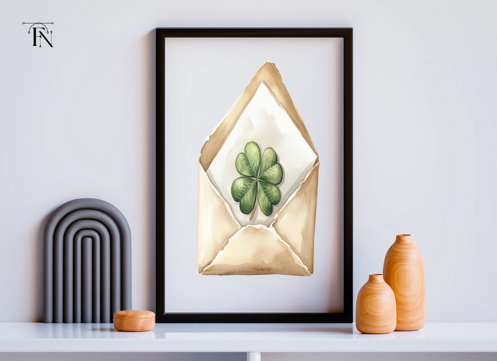 Lucky Clover Envelopes Clipart Bundle