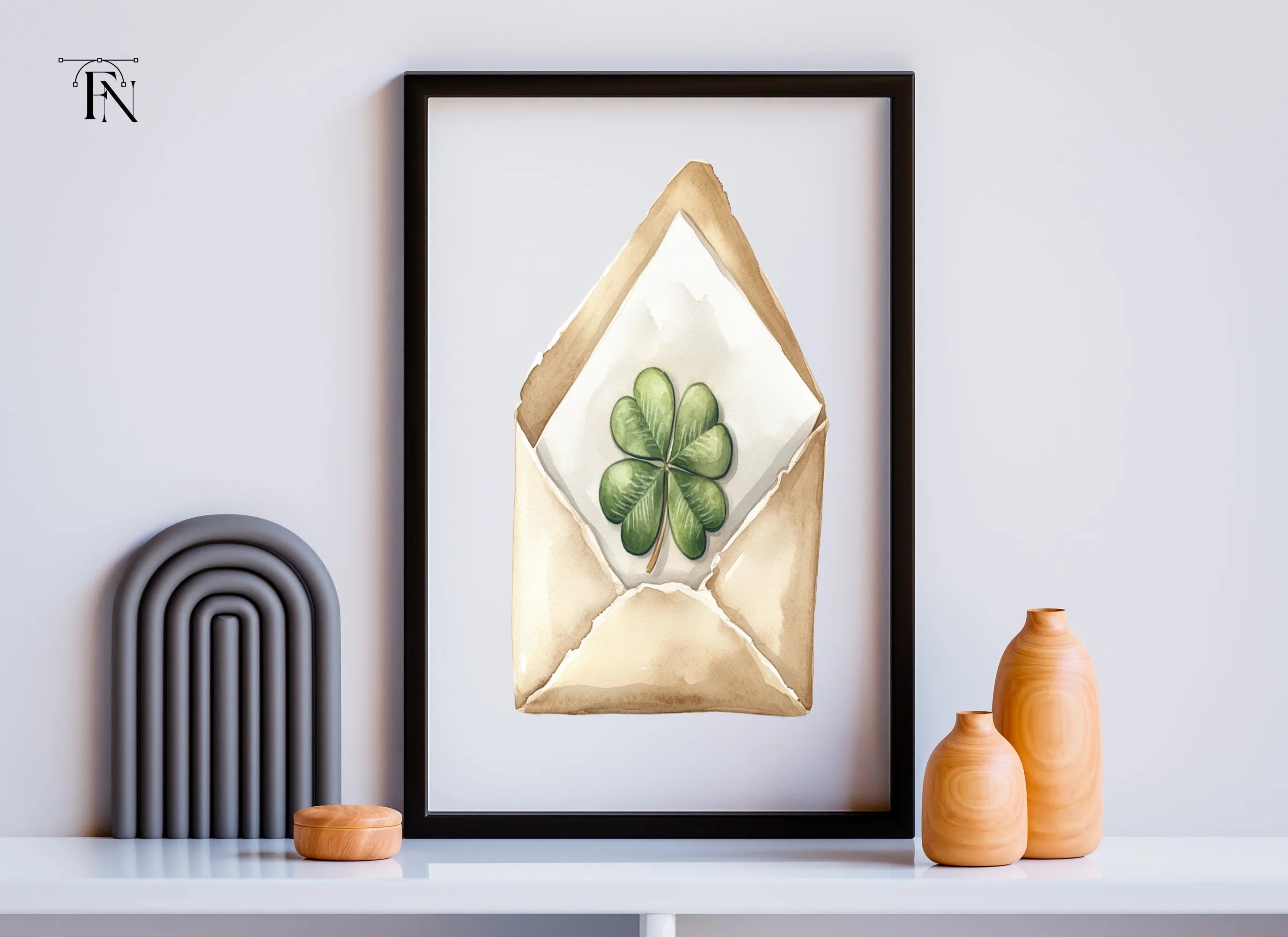 Lucky Clover Envelopes Clipart Bundle