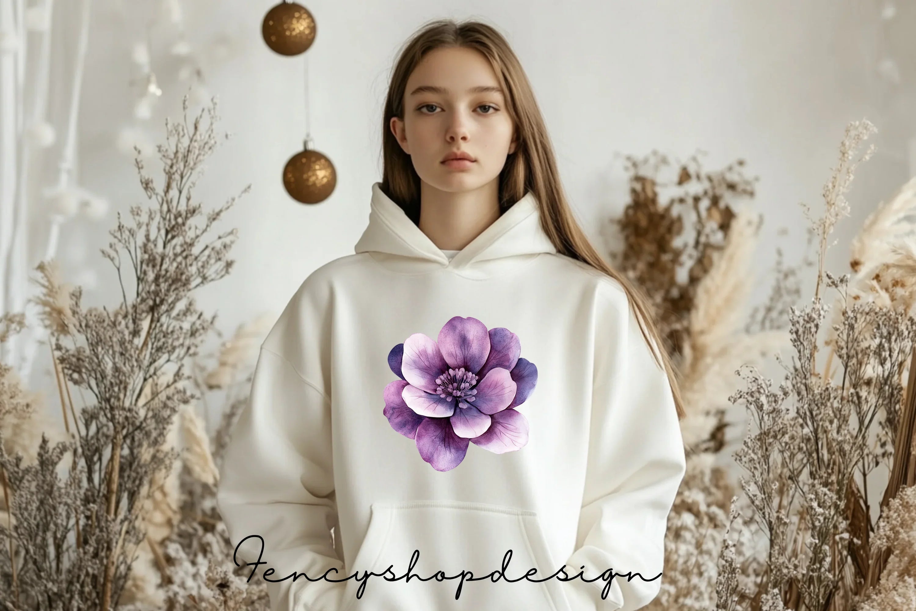 Elegant Purple Flower Clipart Bundle