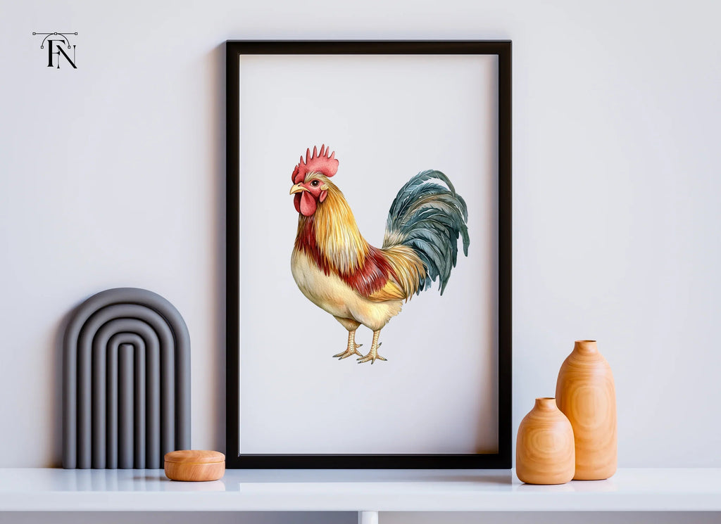 Vibrant Rooster Clipart Bundle