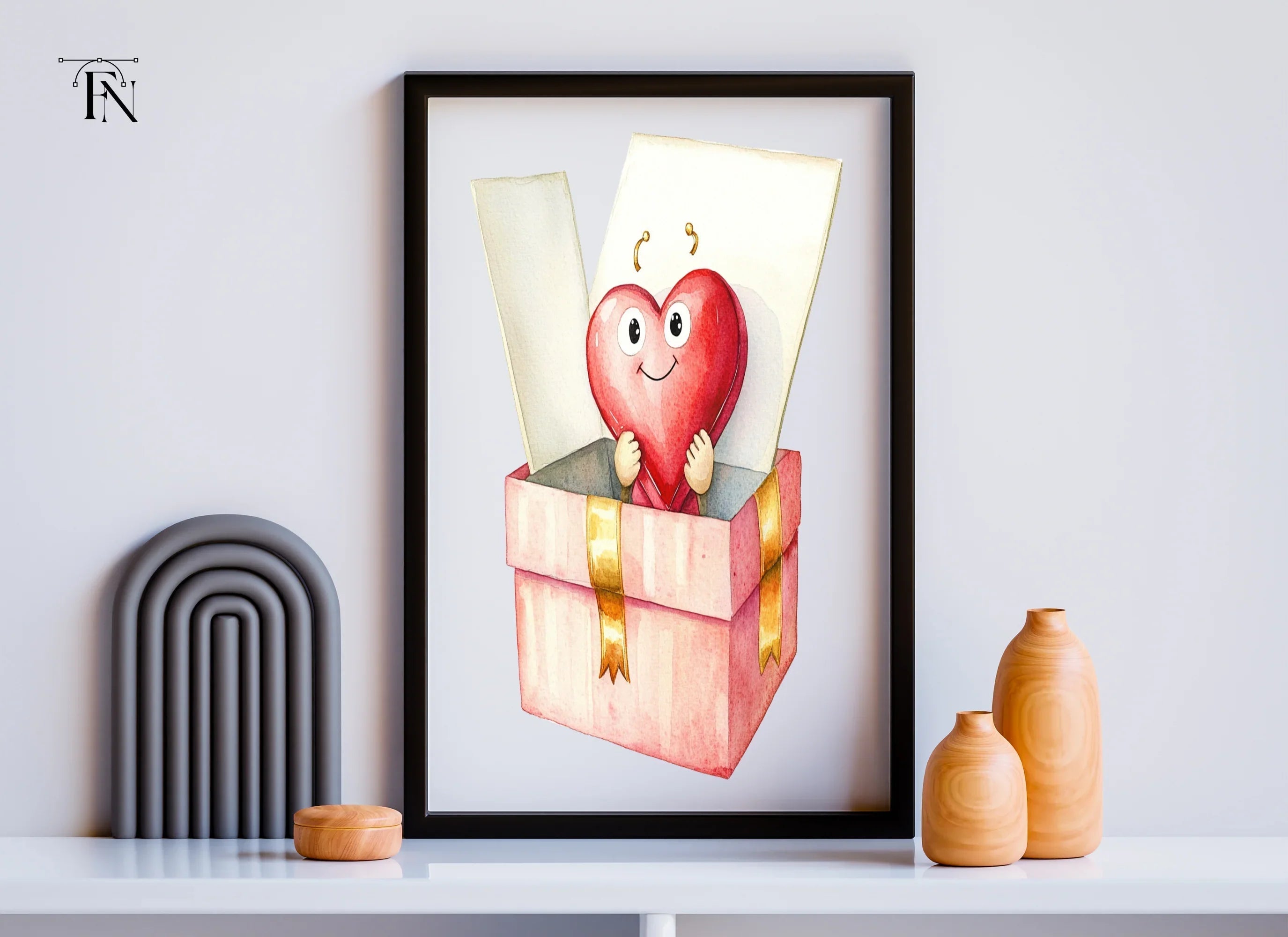 Heart in Gift Box Clipart Bundle