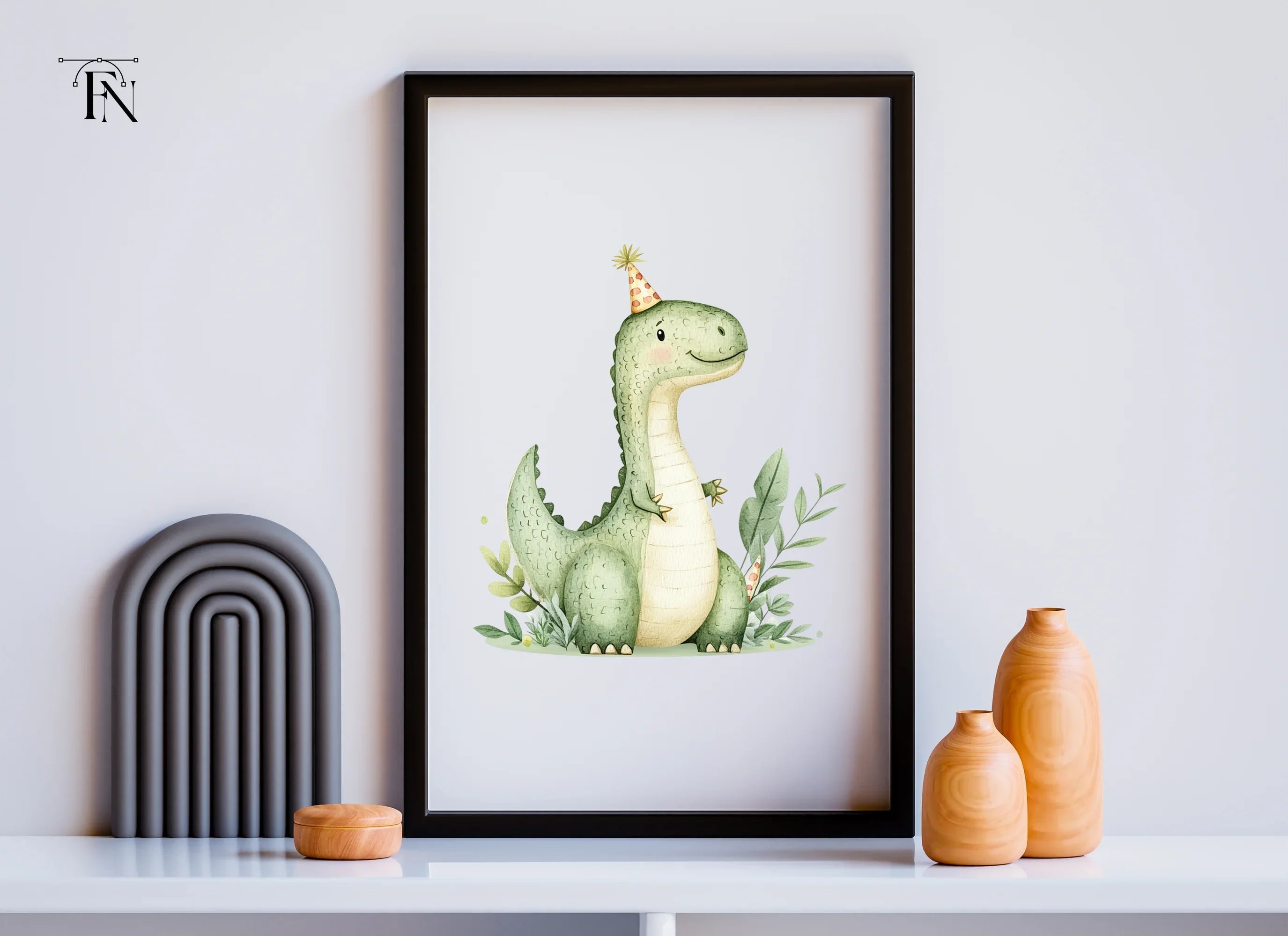 Cute Dinosaur Birthday Party Clipart Bundle