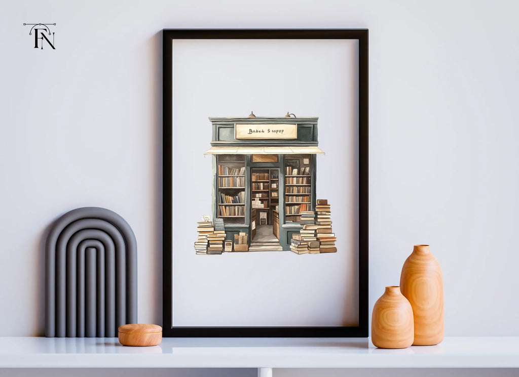 Vintage Bookshop Fronts Clipart Bundle