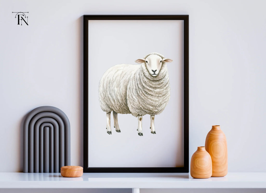 Adorable White Sheep Clipart Bundle