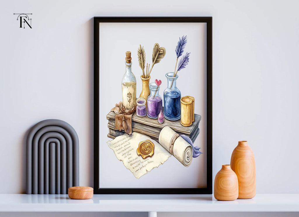 Vintage Apothecary Writing Clipart Bundle