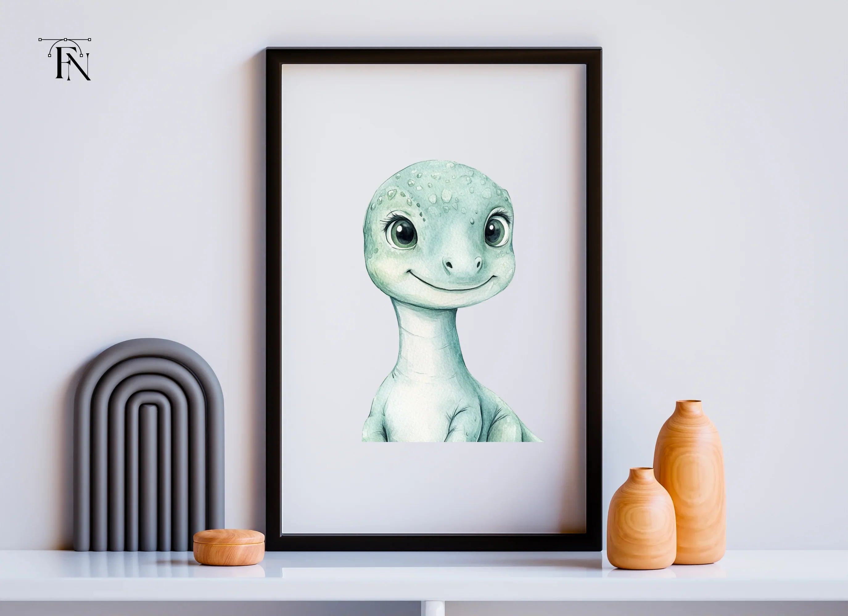 Adorable Baby Dinosaur Faces Clipart Bundle