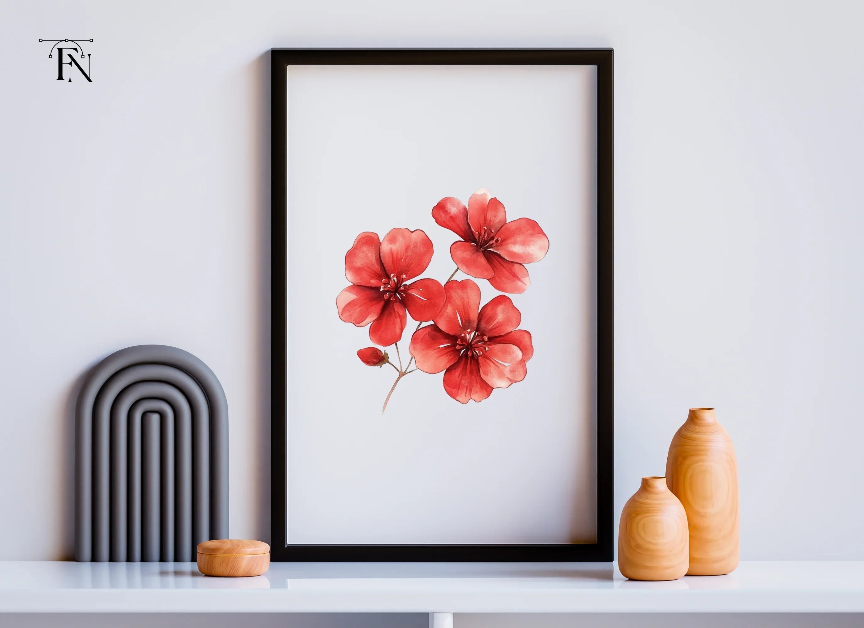 Vibrant Red Blossom Clipart Bundle