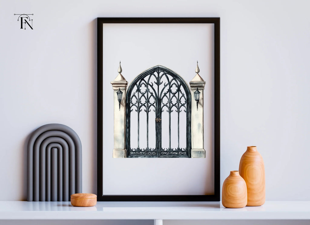 Ornate Gothic Gate Clipart Bundle