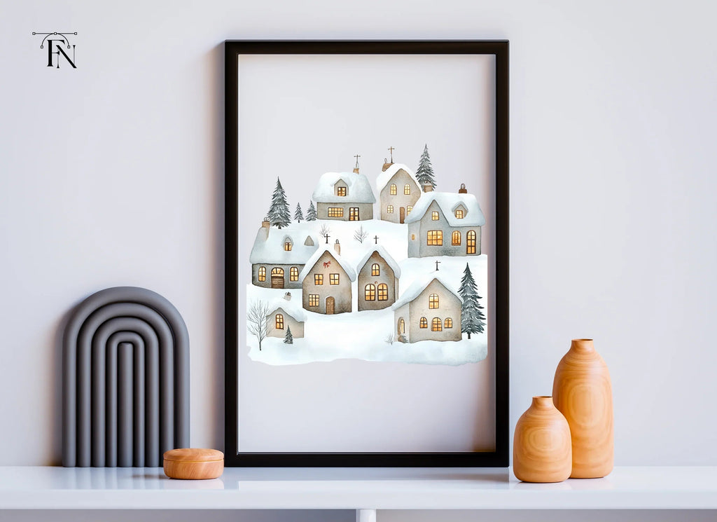 Winter Village Clipart Bundle