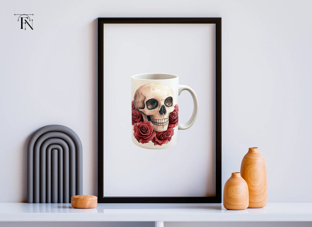 Skull Roses Clipart Bundle