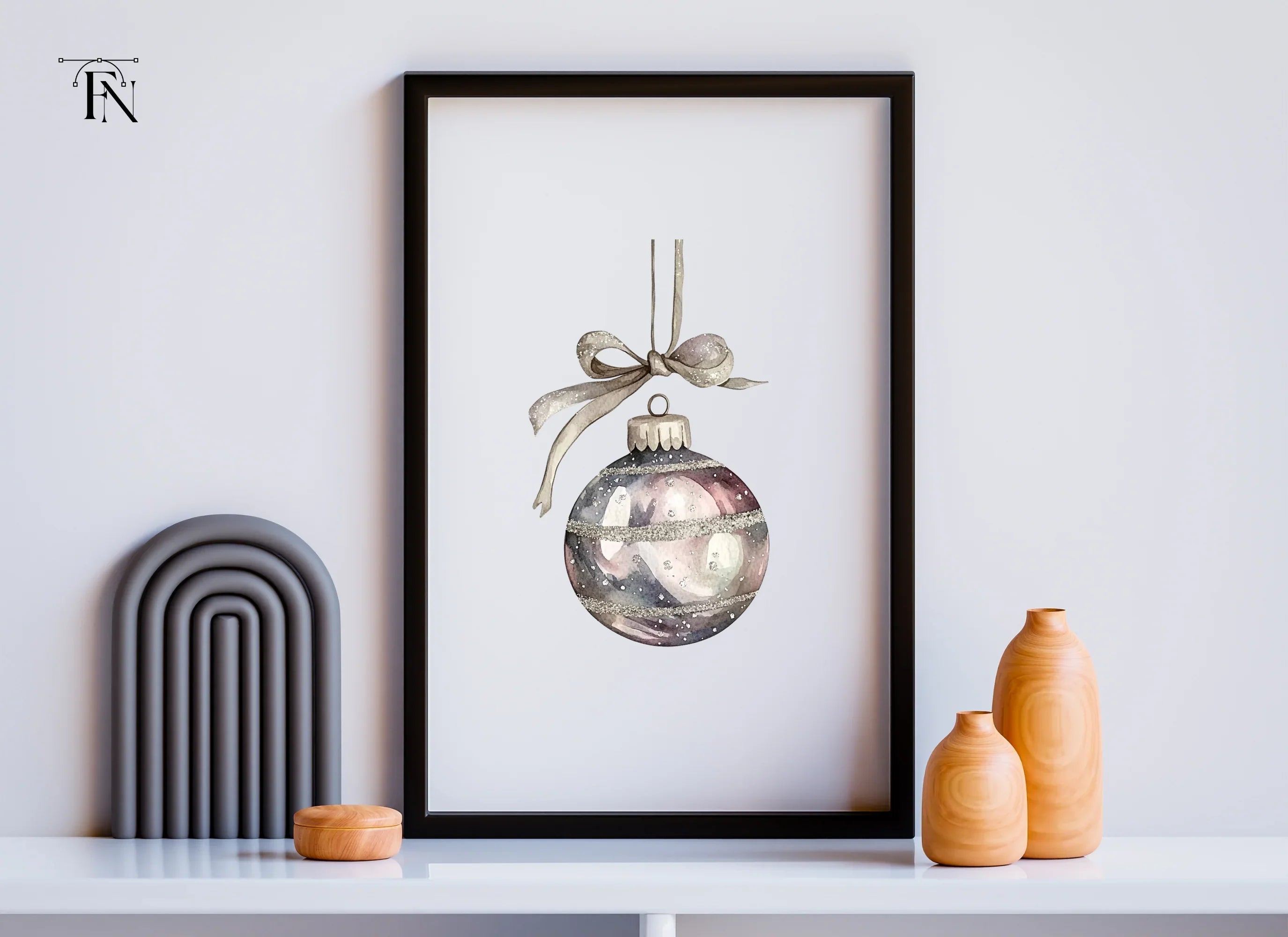 Sparkling Christmas Bauble Clipart Bundle