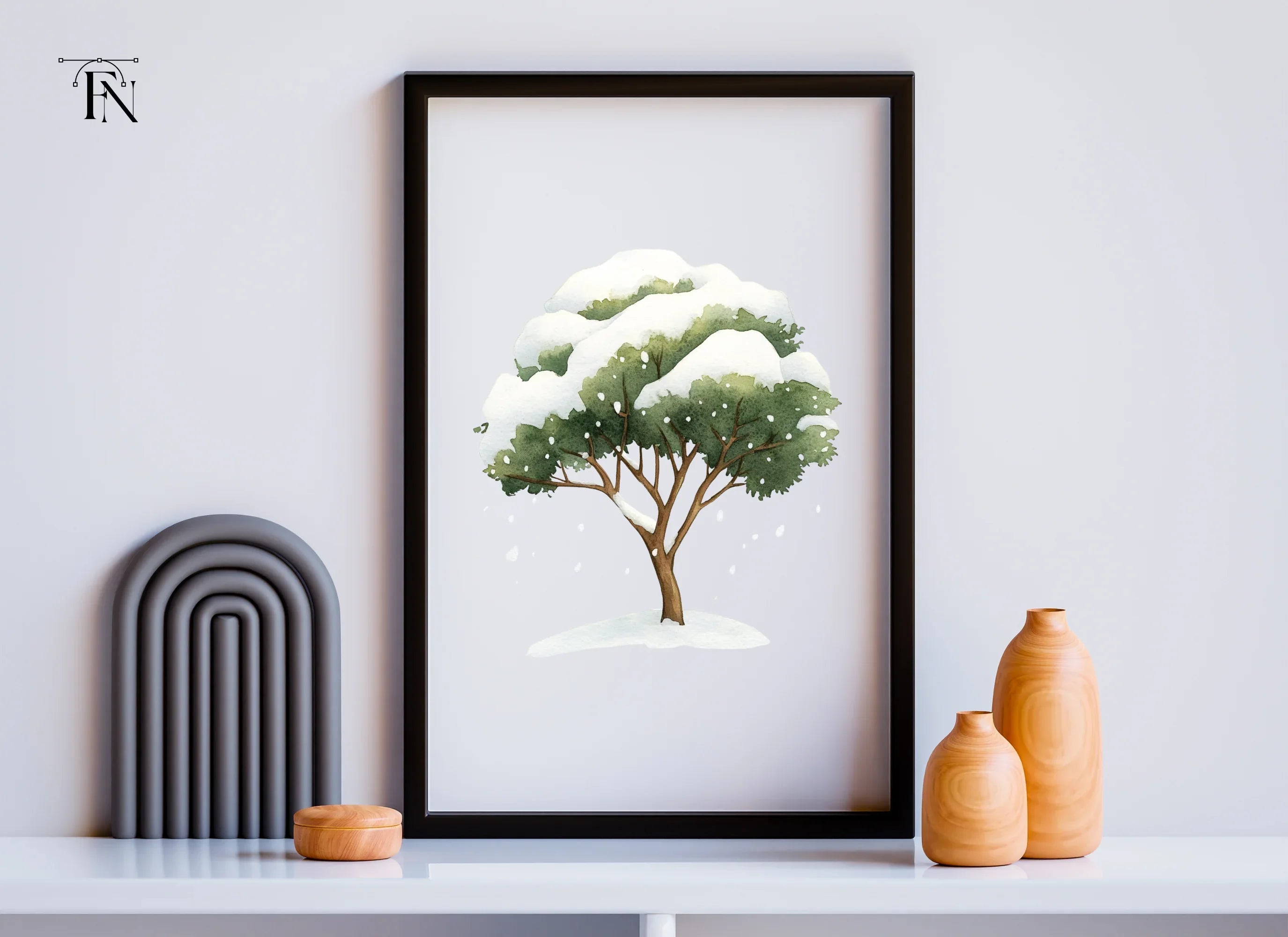 Winter Trees Clipart Bundle