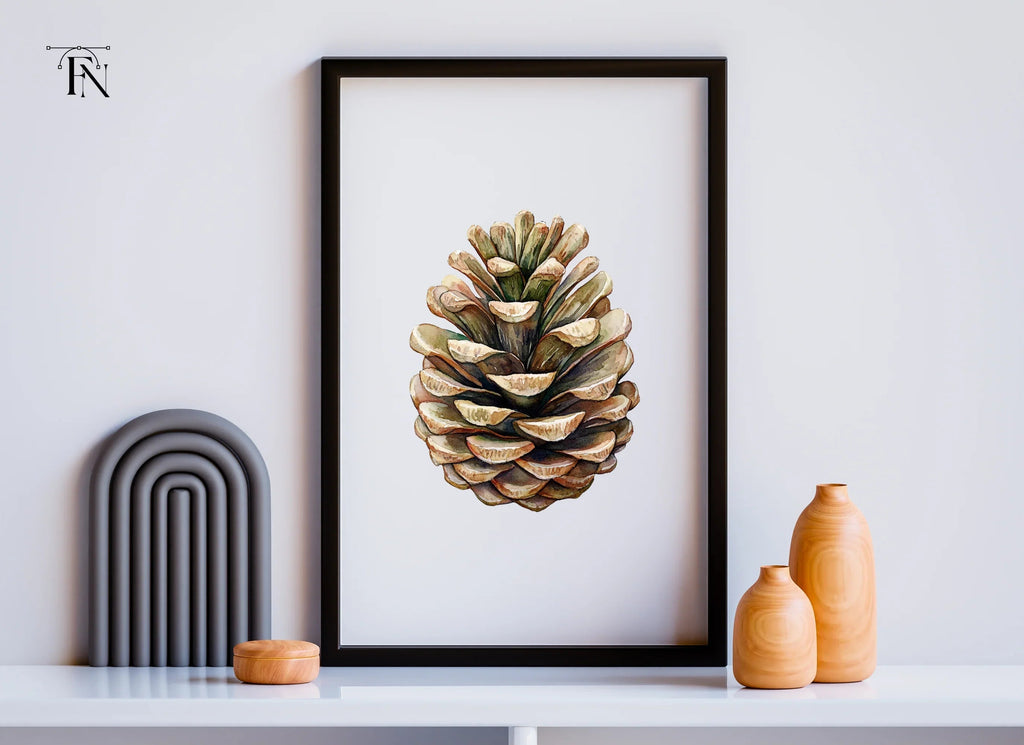 Realistic Pine Cone Clipart Bundle