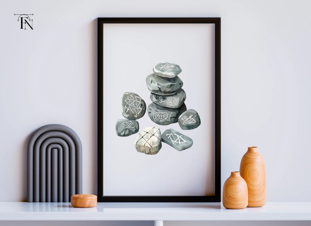 Stacked Rune Stones Clipart Bundle
