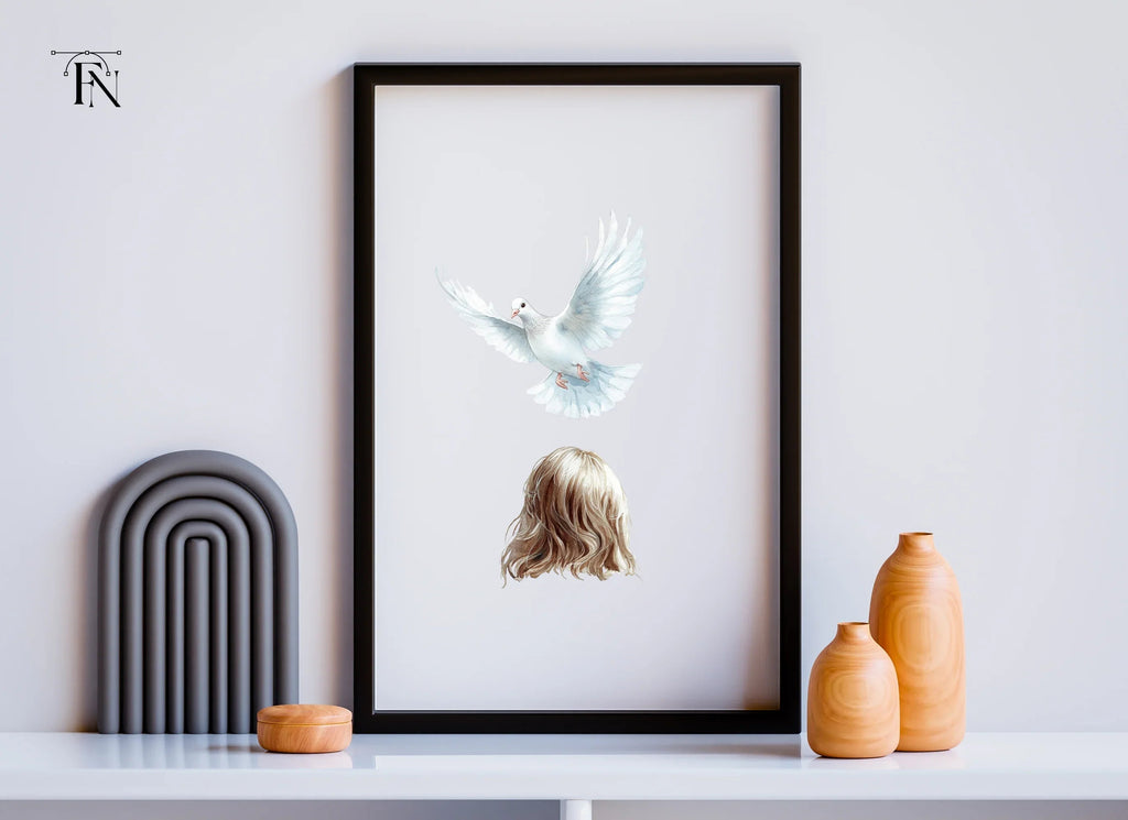 White Dove and Hair Clipart Bundle