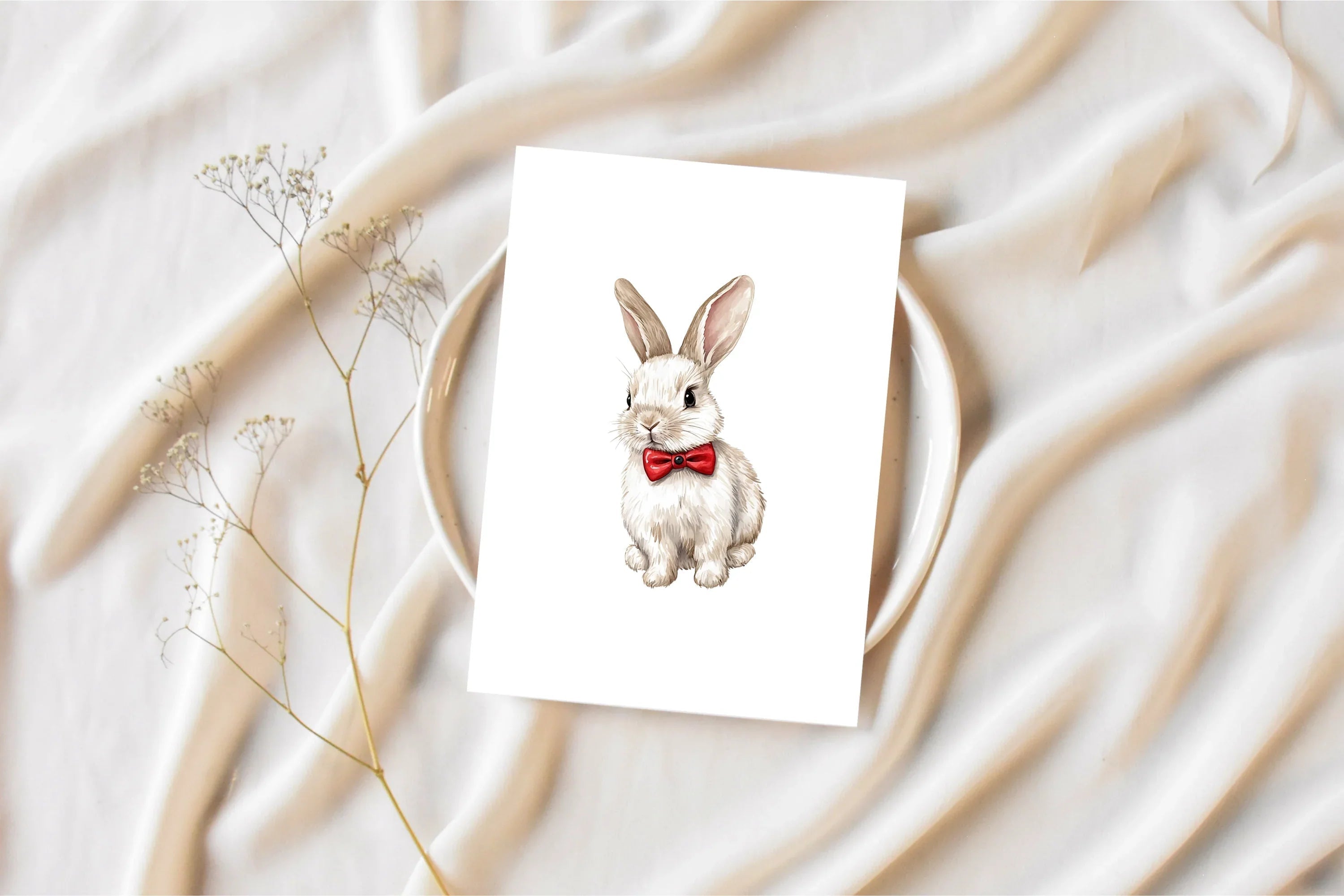 Sleeping Fox and Bunny Clipart Bundle