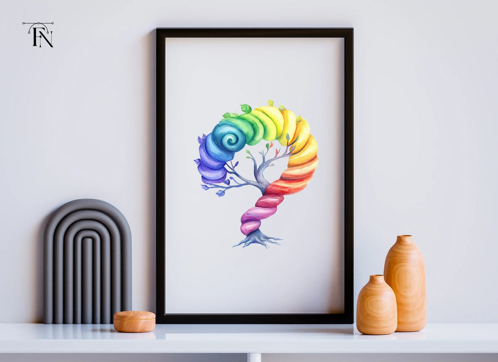 Rainbow Tree Question Mark Clipart Bundle