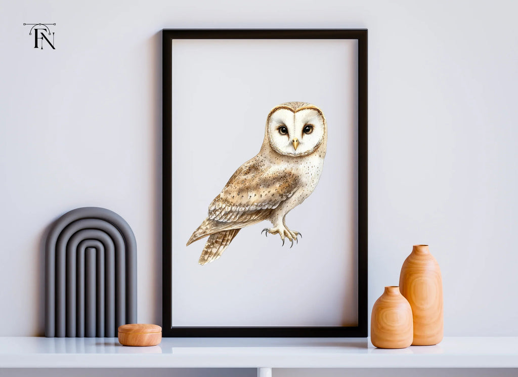 Realistic Barn Owl Clipart Bundle