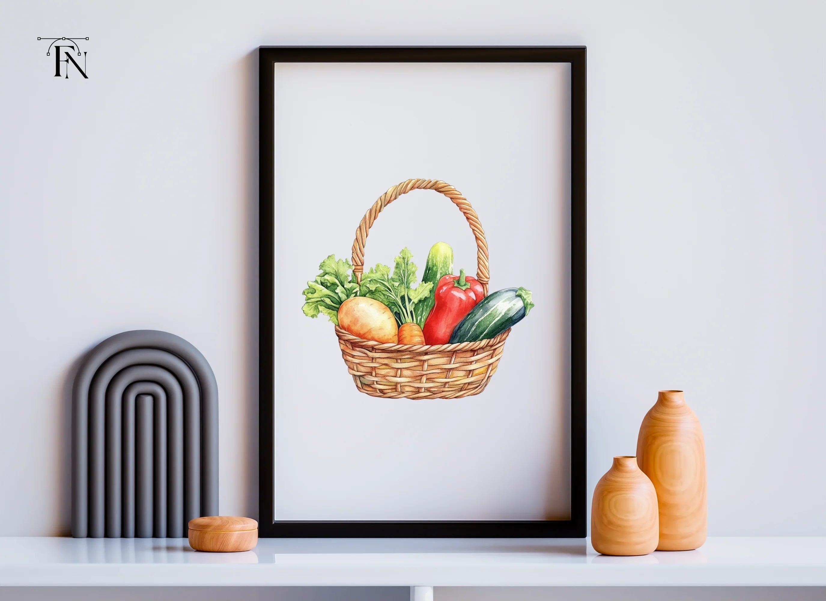 Vegetable Baskets Clipart Bundle