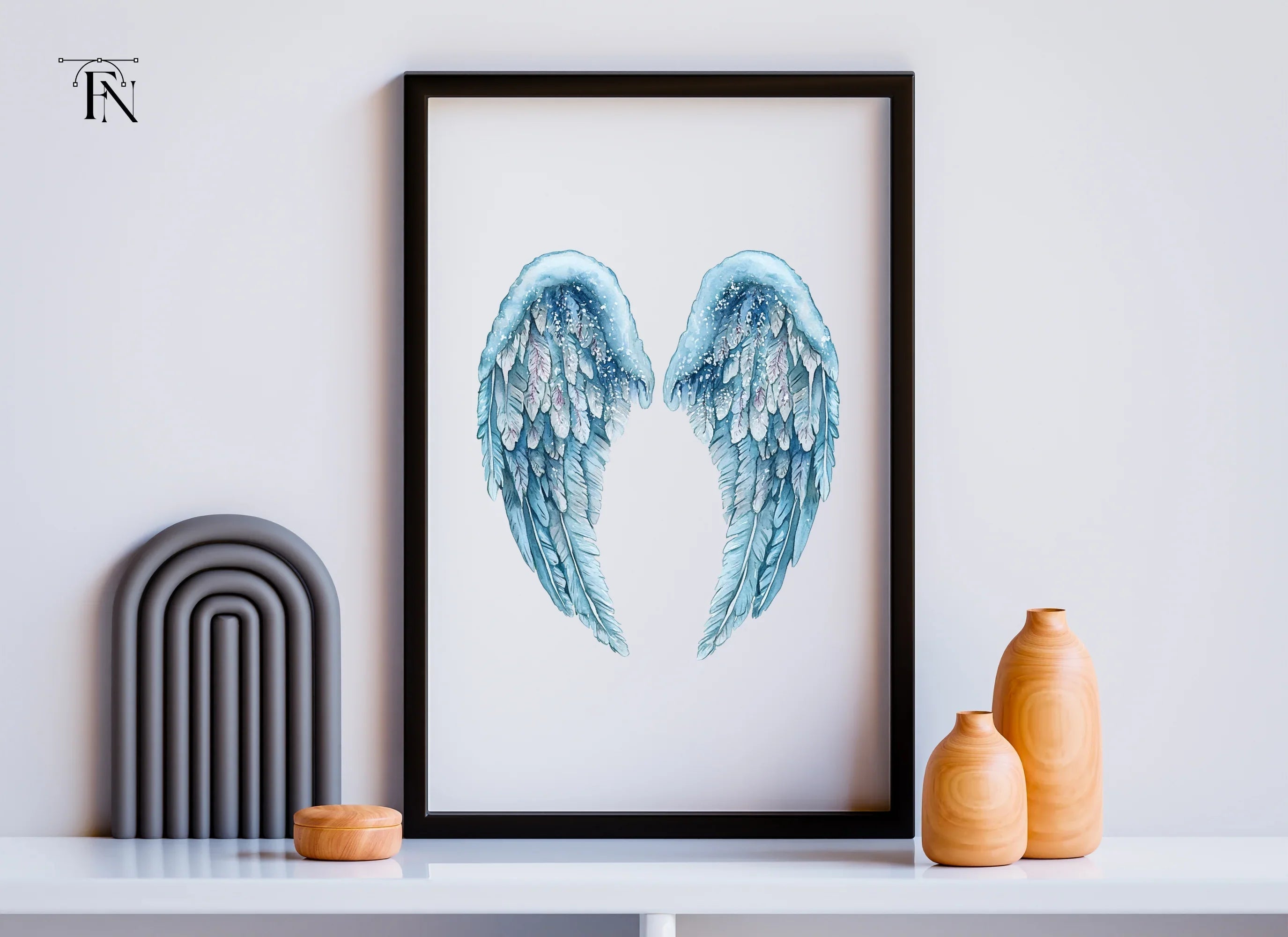Winter Angel Wings Clipart Bundle