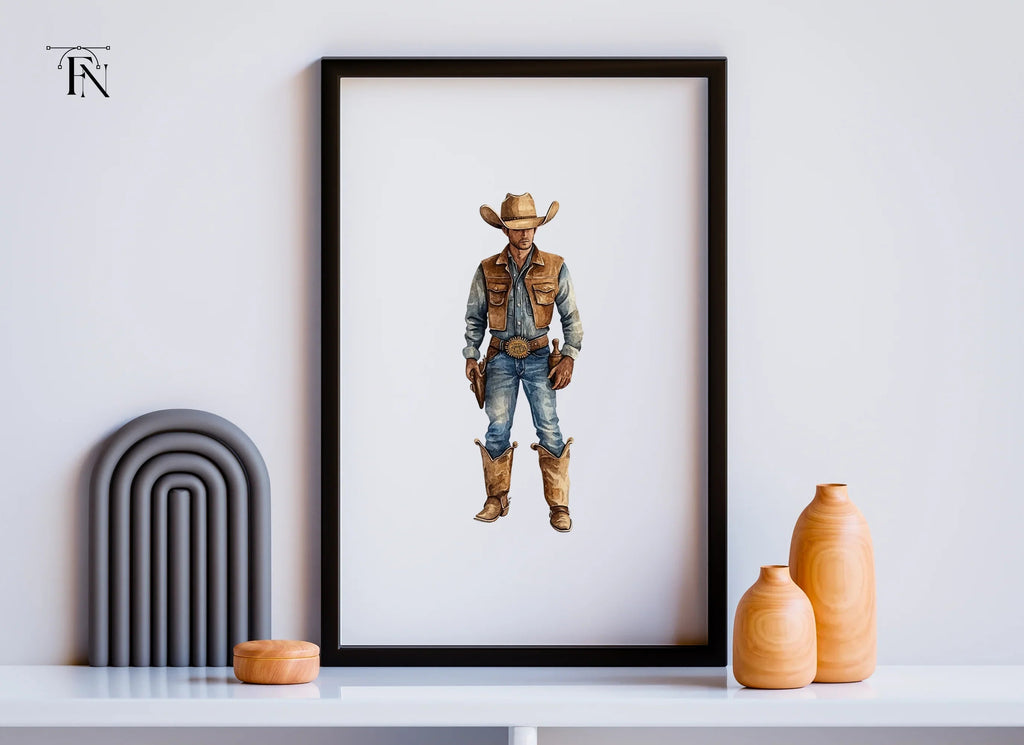 Rugged Cowboy Guns Clipart Bundle