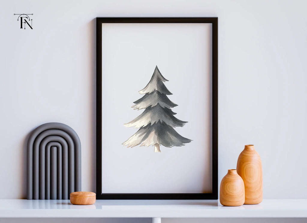 Winter Pine Tree Clipart Bundle