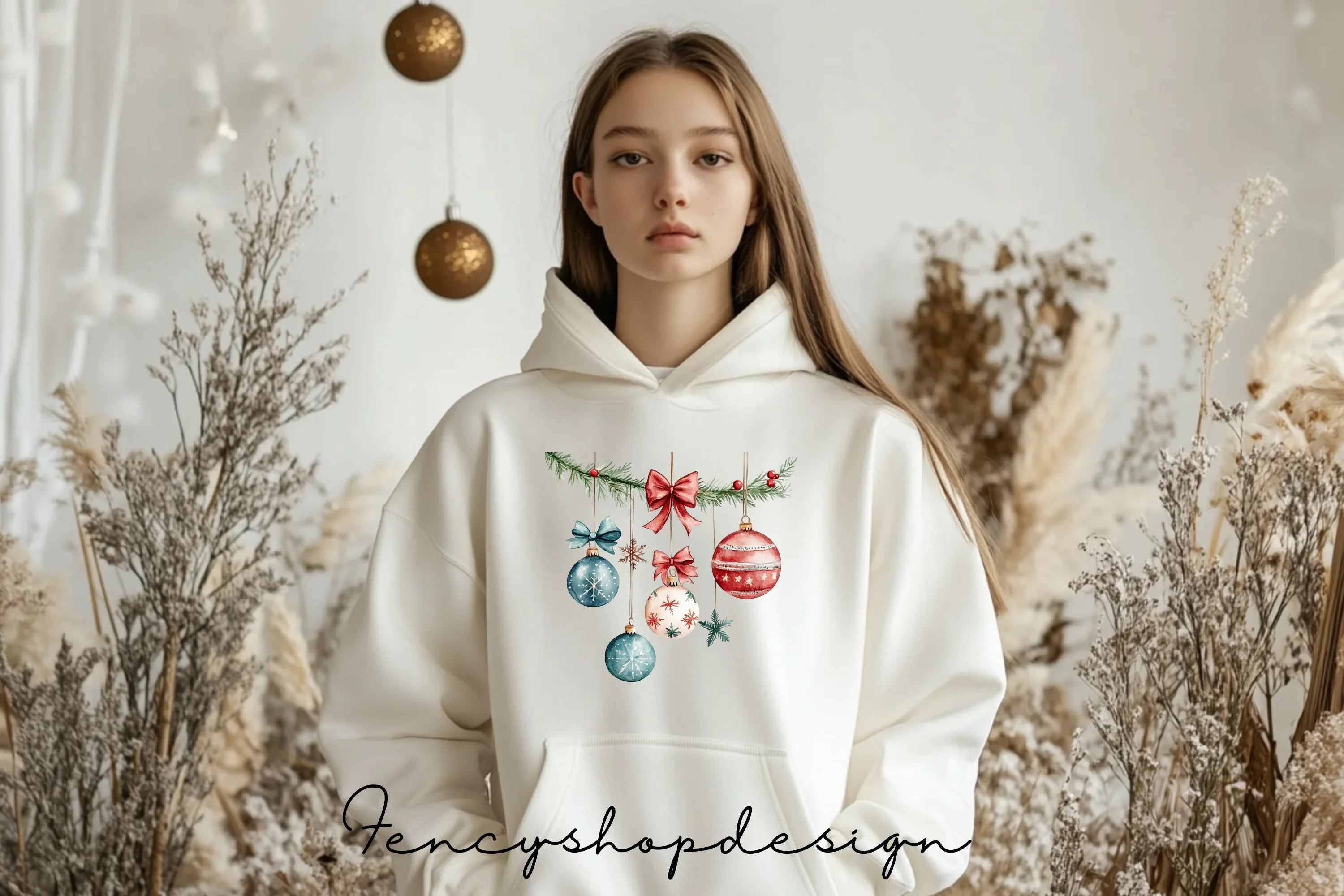 Christmas Ornaments Clipart Bundle