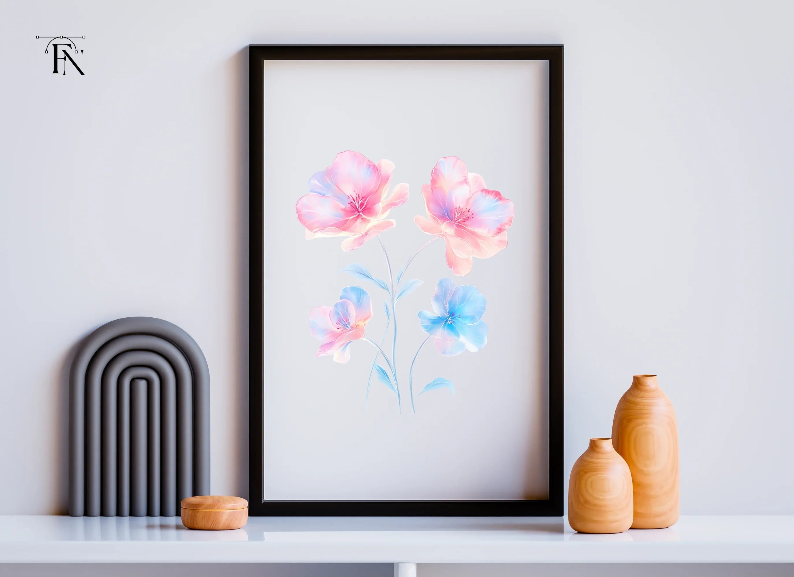 Ethereal Pastel Floral Clipart Bundle