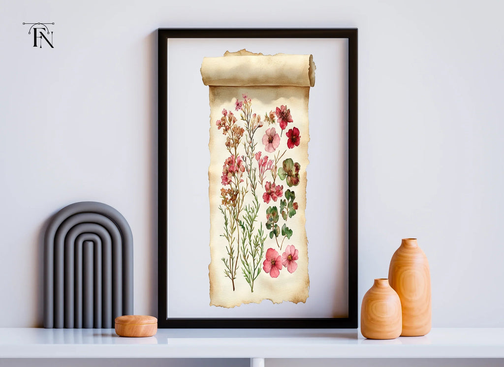 Vintage Floral Scroll Clipart Bundle