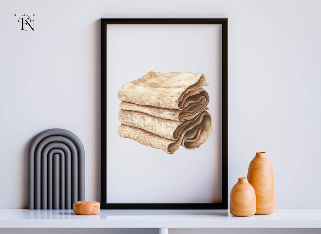 Folded Burlap Cloth Clipart Bundle