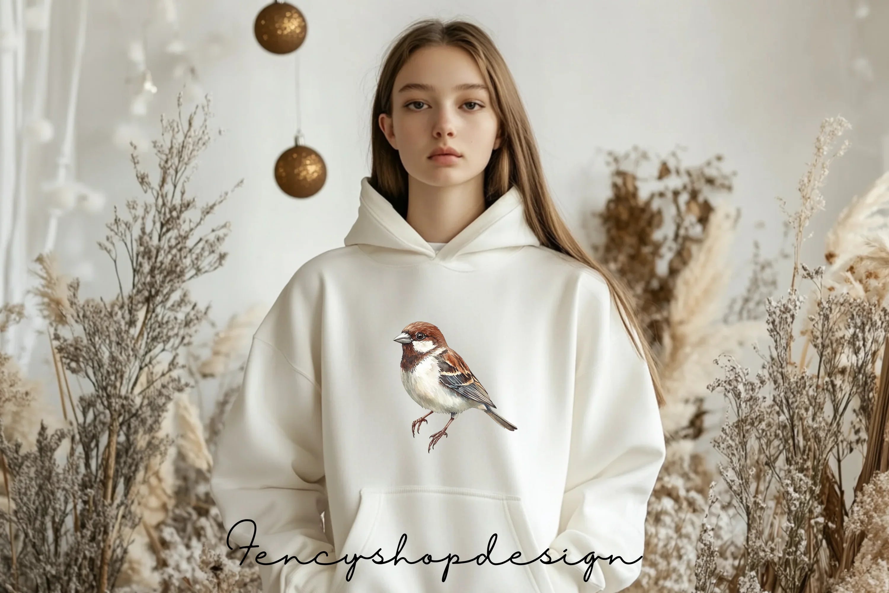 Charming Garden Sparrows Clipart Bundle