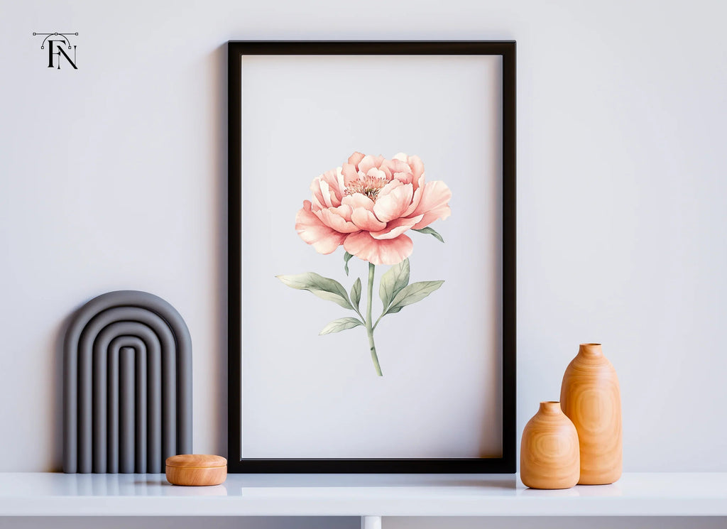 Elegant Pink Peony Clipart Bundle