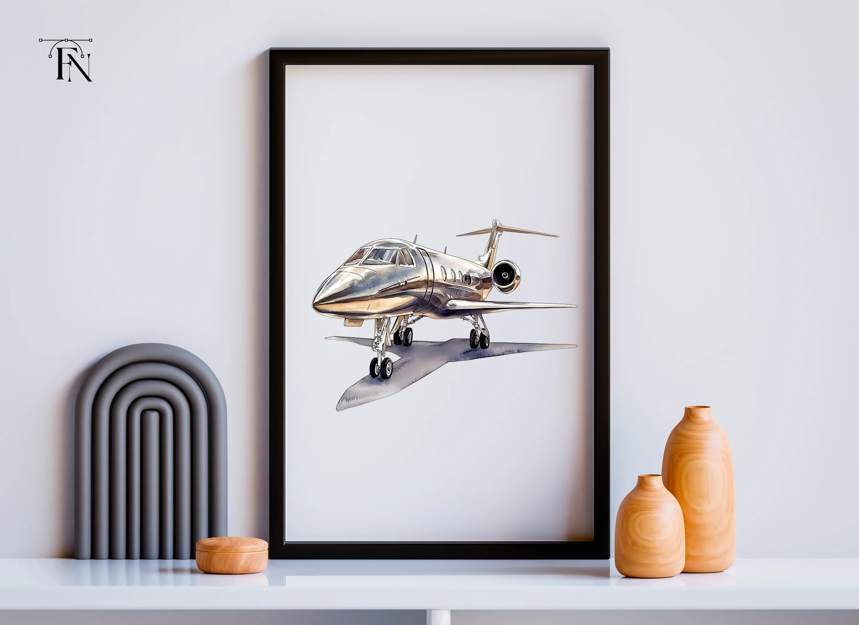 Vintage Jet and Private Plane Clipart Bundle