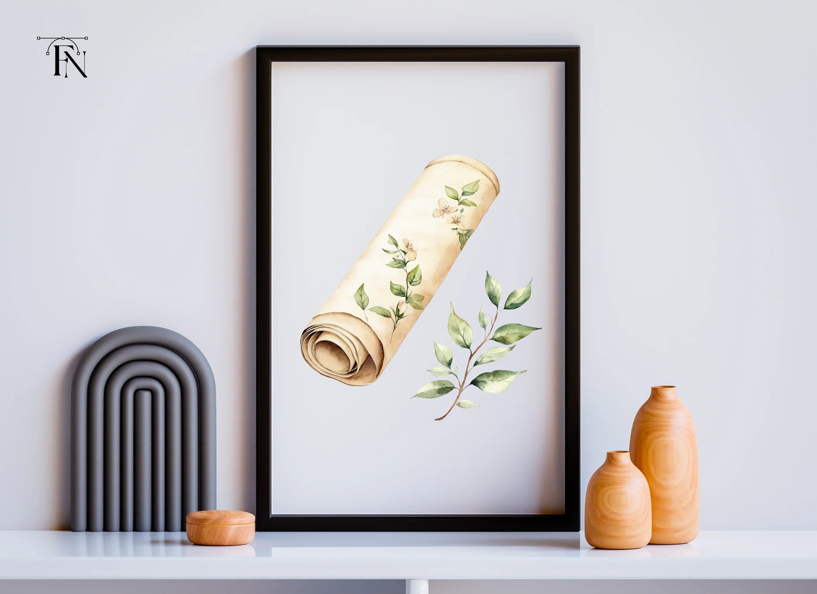 Floral Scroll Clipart Bundle