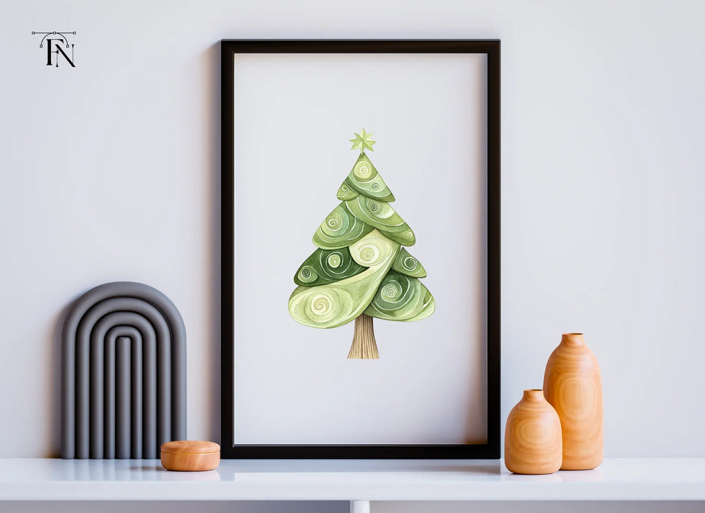 Whimsical Christmas Tree Clipart Bundle