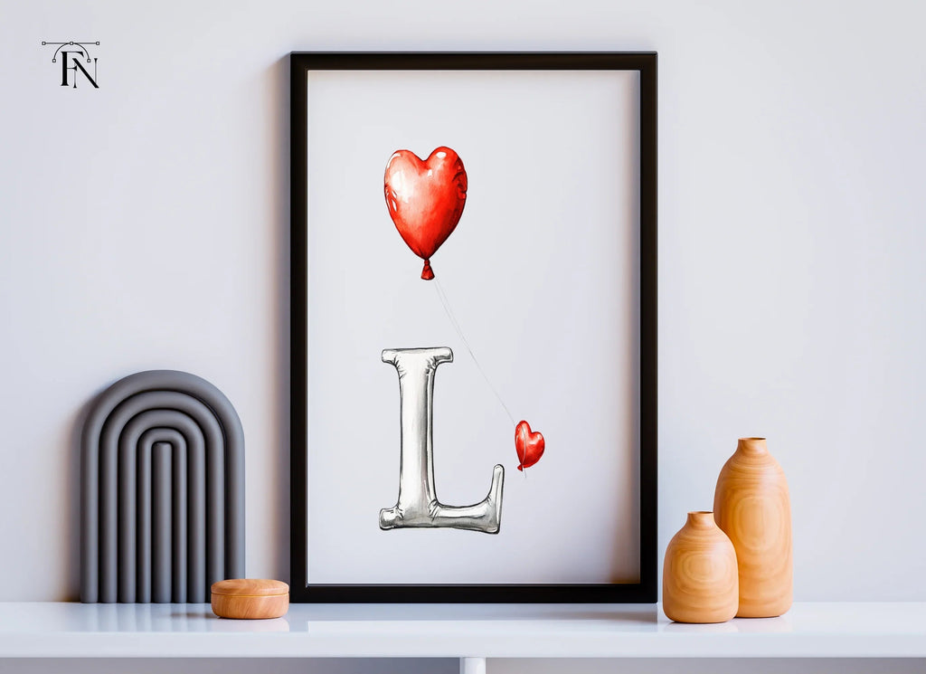 Silver Balloons with Red Hearts Clipart Bundle