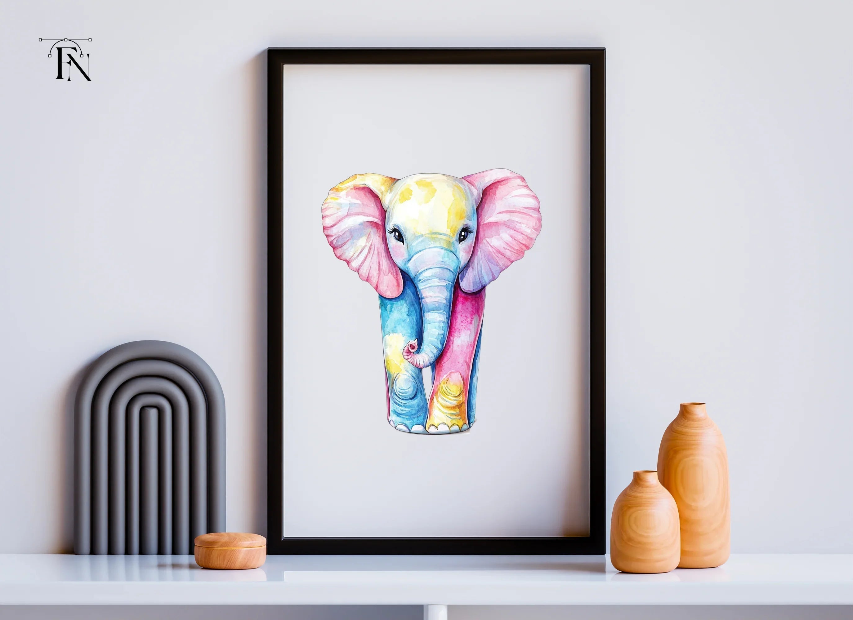 Baby Elephant Clipart Bundle