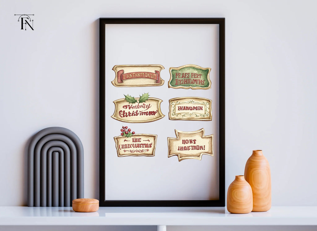 Christmas Labels Clipart Bundle