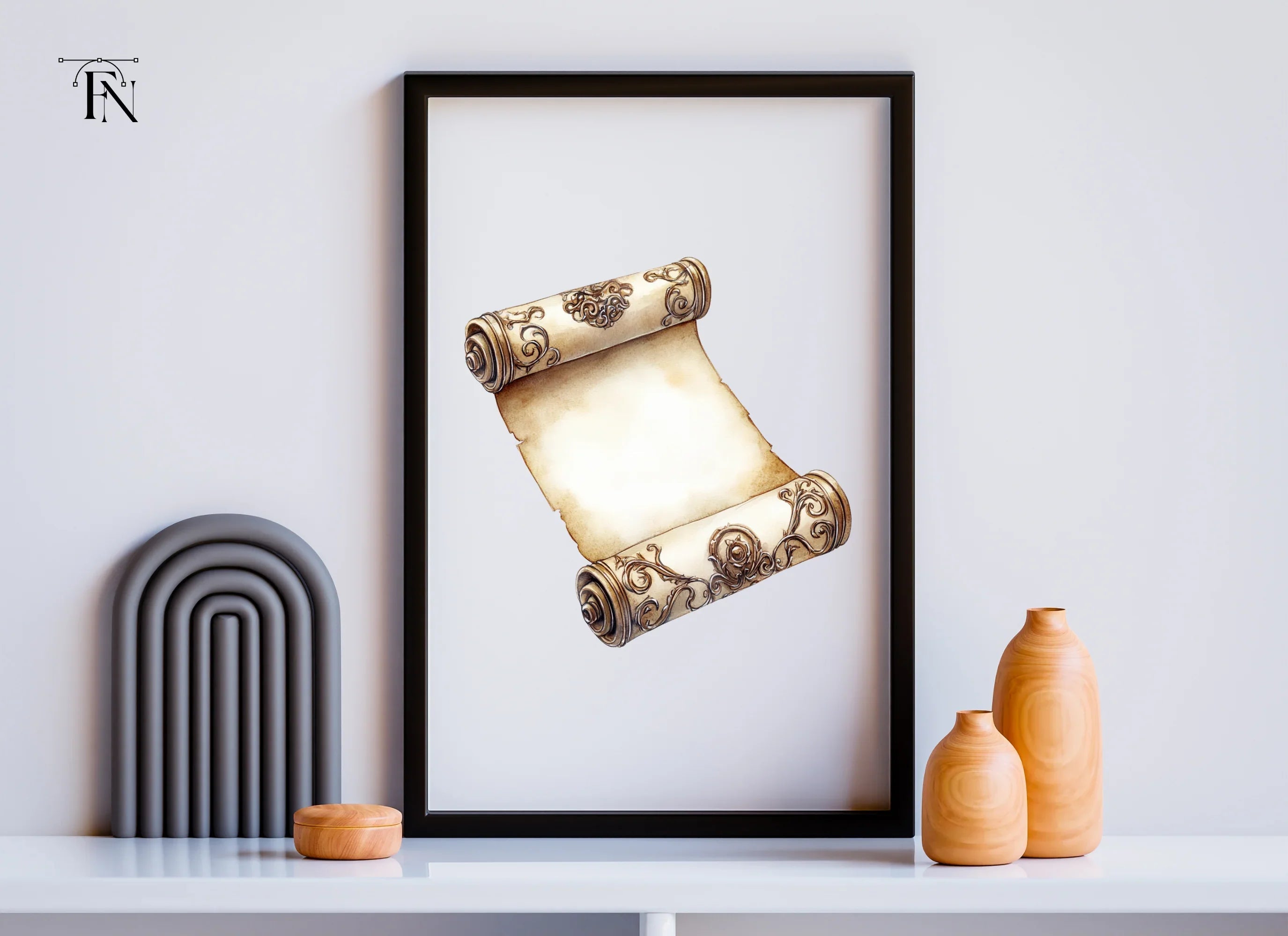 Vintage Scroll Design Clipart Bundle