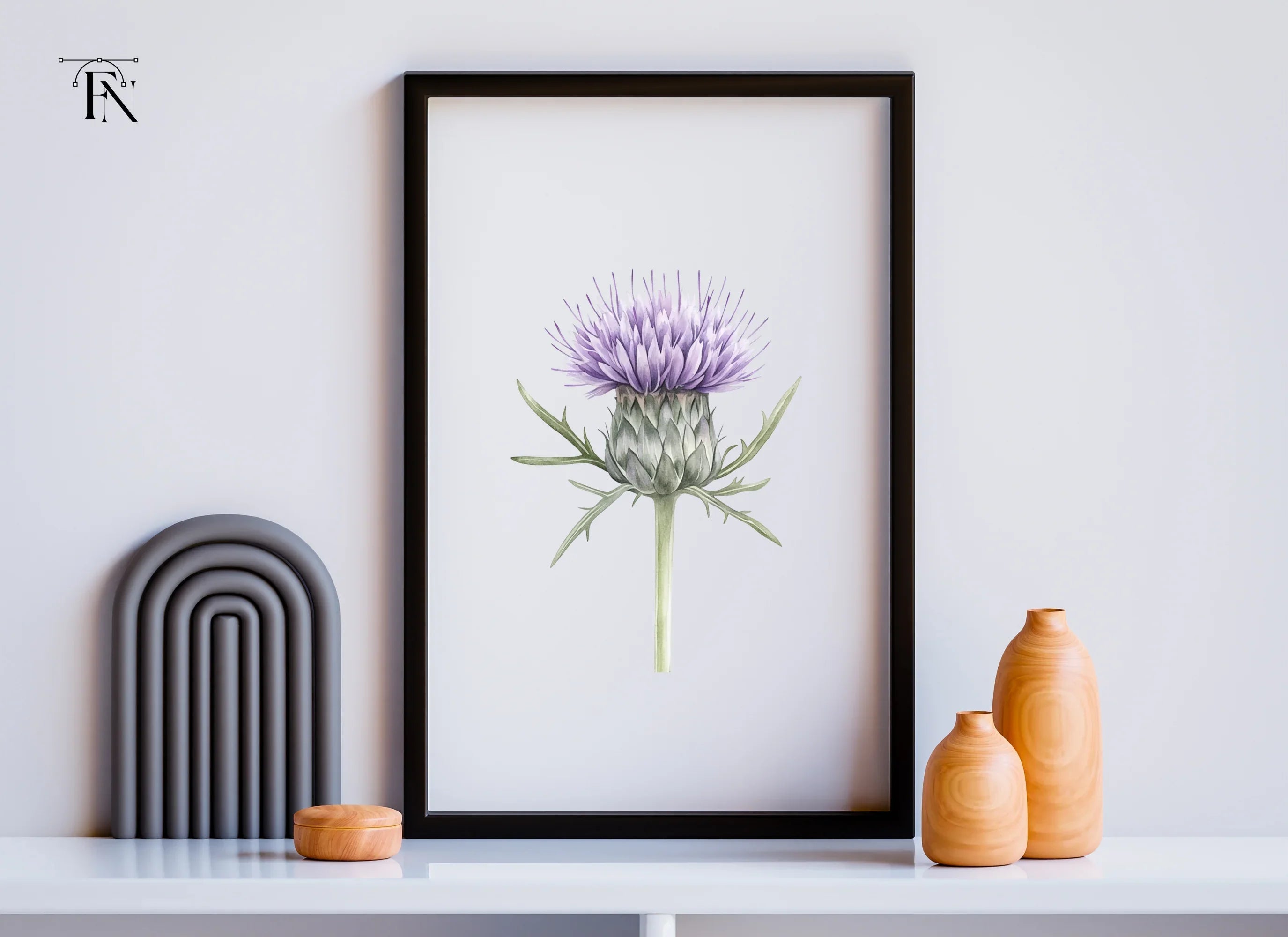 Elegant Thistle Bloom Clipart Bundle