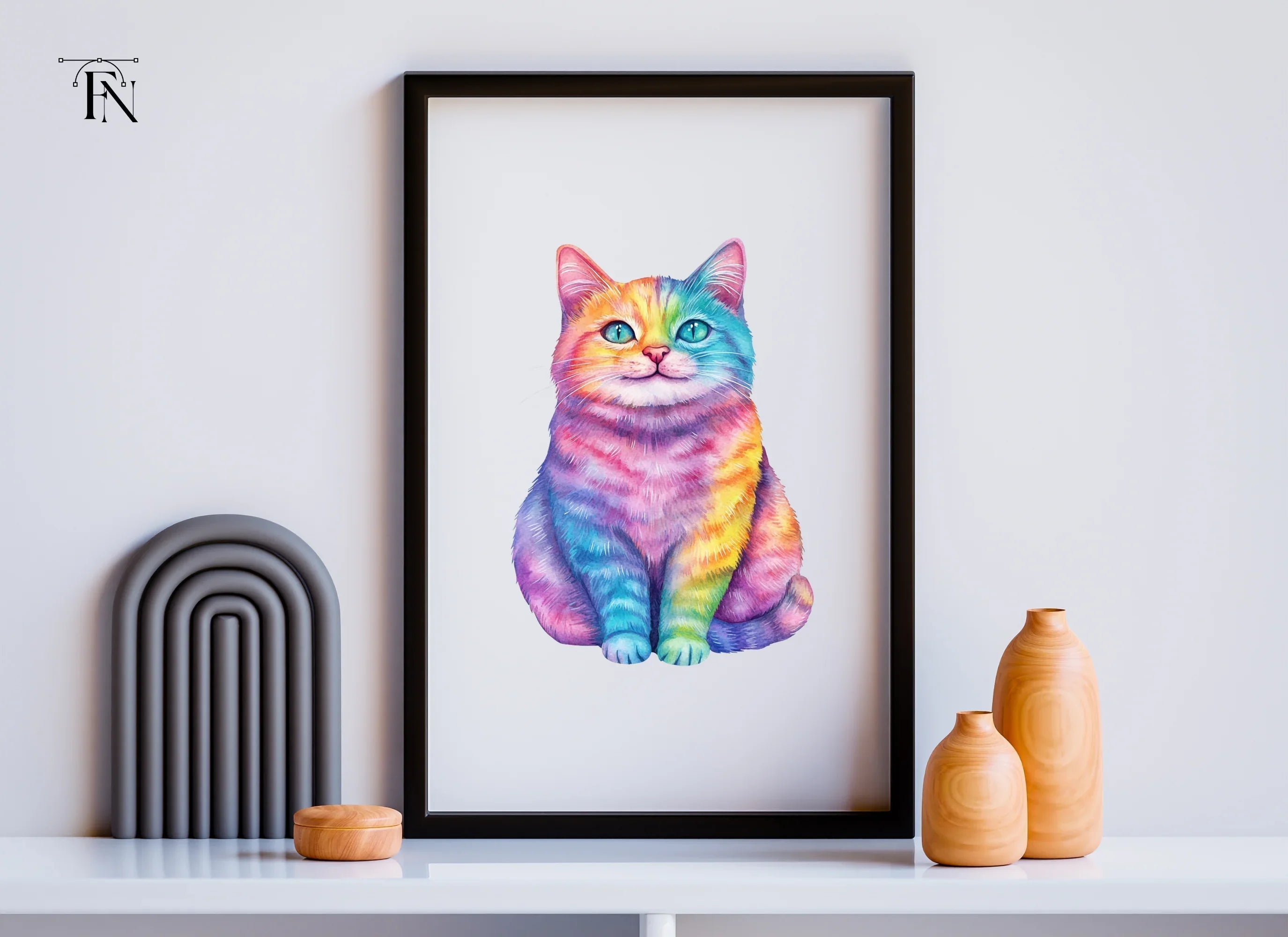 Rainbow Kittens Clipart Bundle