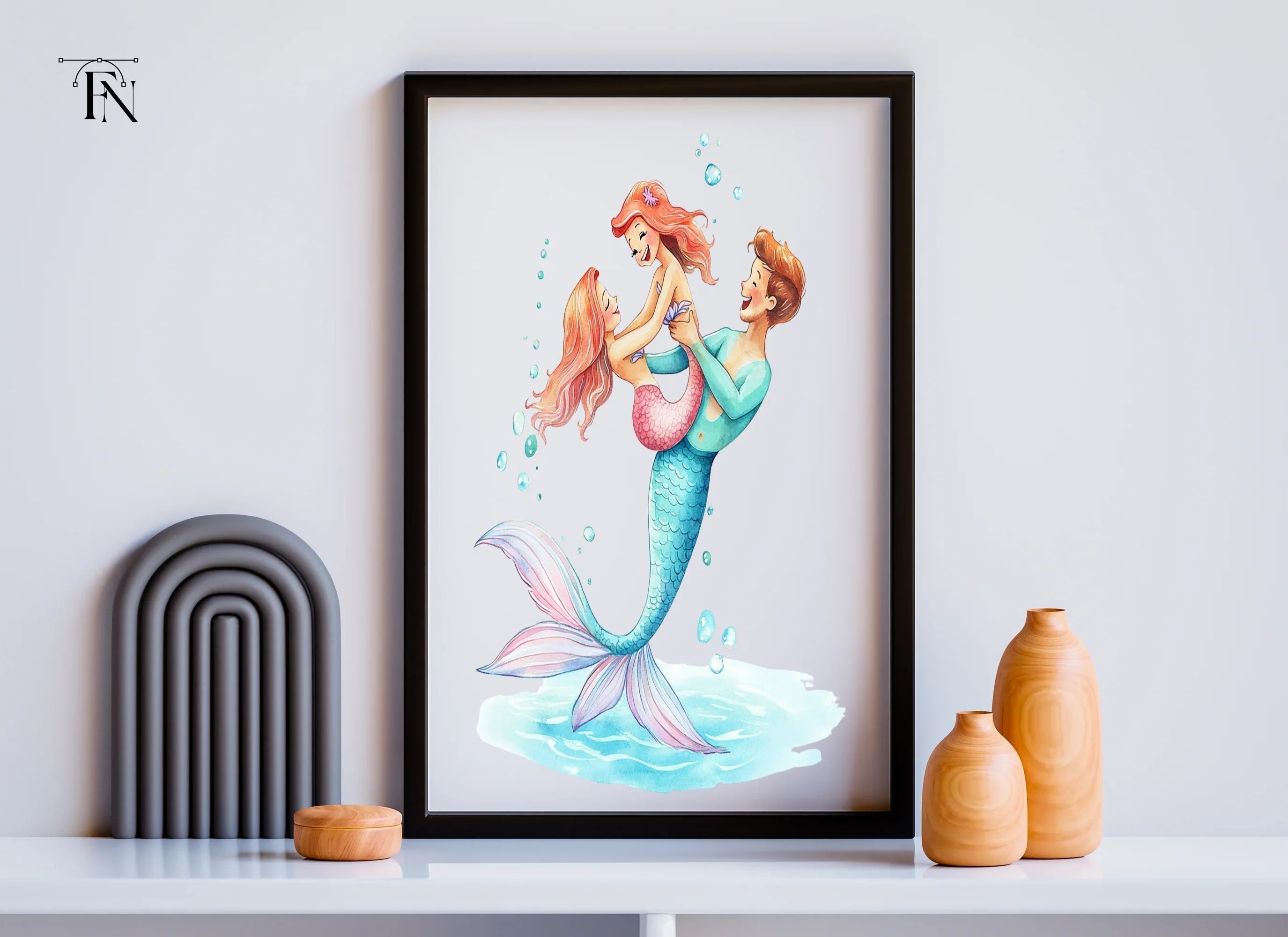 Mermaid Family Fun Clipart Bundle