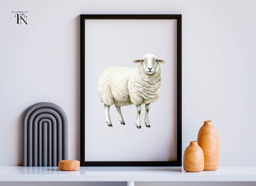 Fluffy White Sheep Clipart Bundle