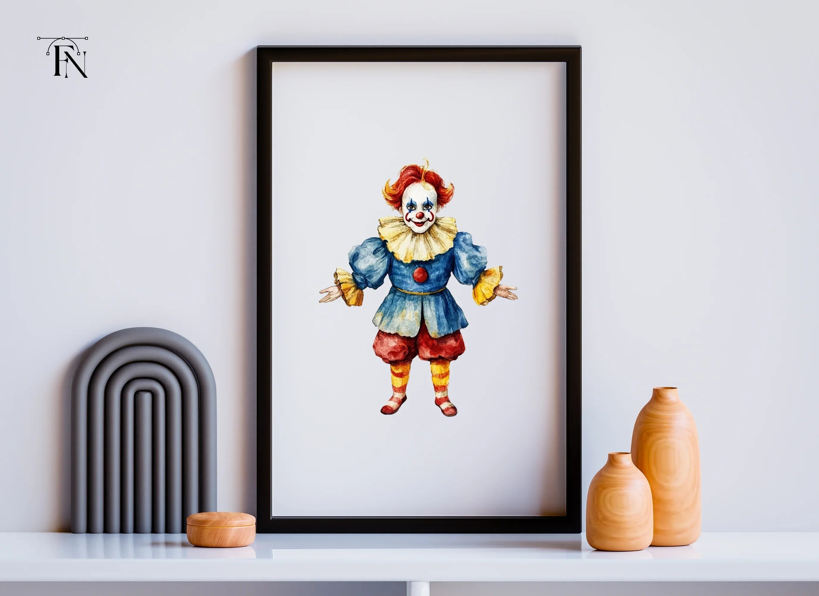 Creepy Clown Clipart Bundle