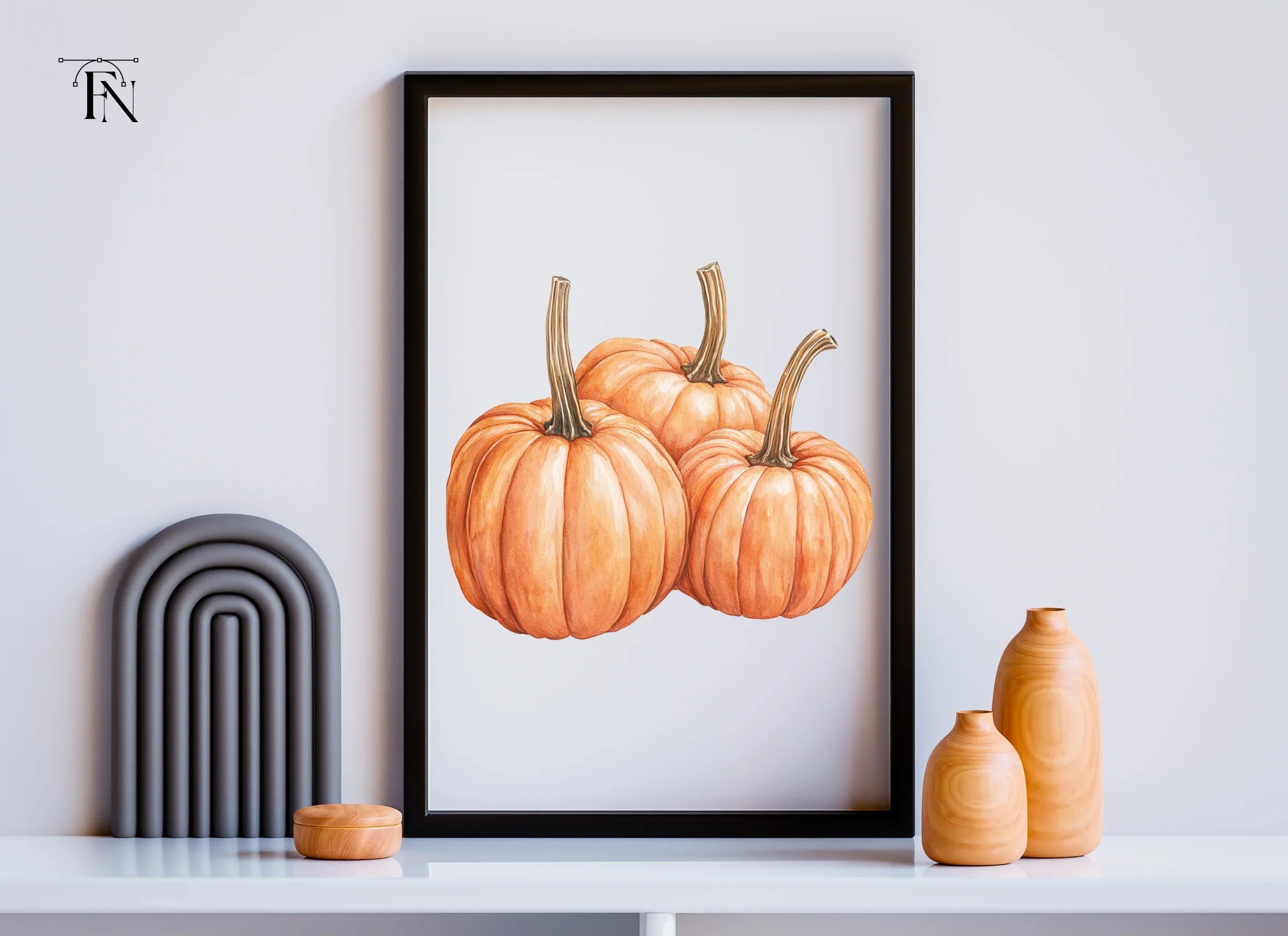 Three Pumpkins Clipart Bundle