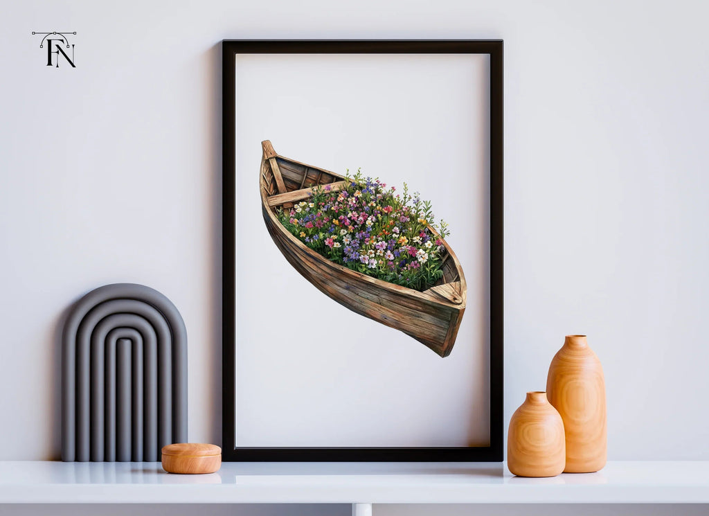 Floral Boat Clipart Bundle
