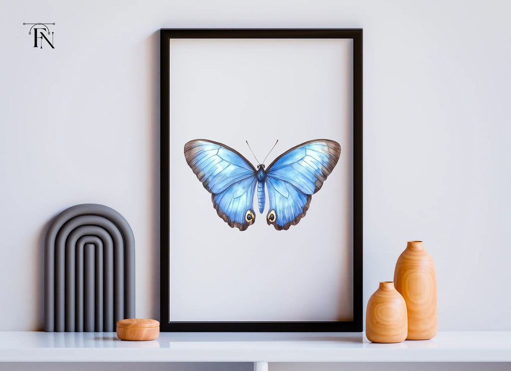 Blue Butterfly Clipart Bundle
