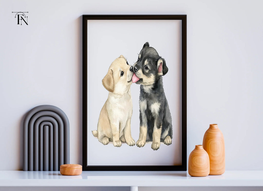 Playful Puppy Kisses Clipart Bundle