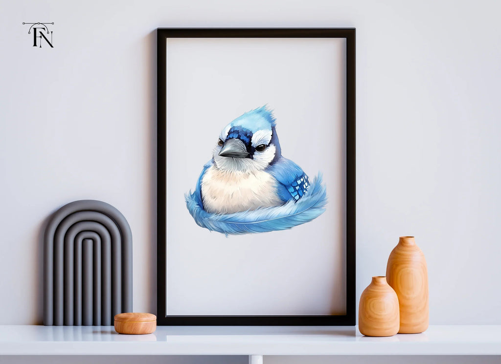 Cute Blue Jay Bird Clipart Bundle